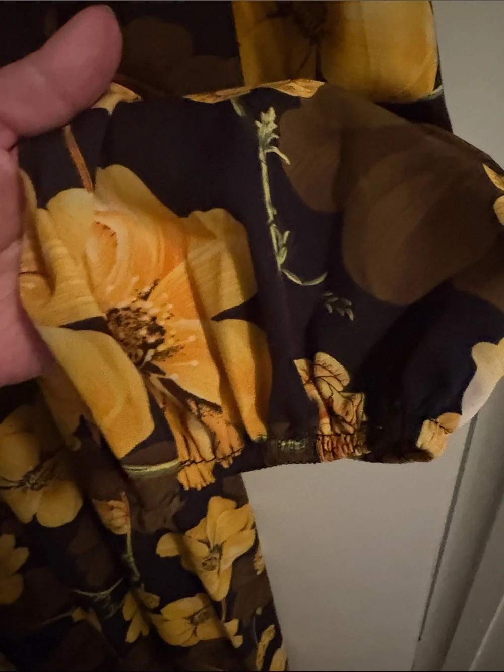 SHEIN Black Maxi Dress with Yellow Floral Print - Picture 4 of 6